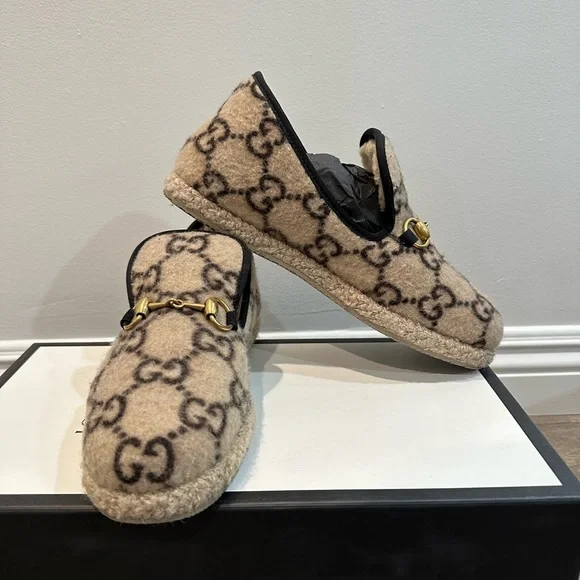 HOT Gucci Fria Wool Loafers Gucci Shoes Gucci Mens Wool Fria